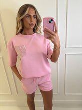 Load image into Gallery viewer, Pink Lisa Rhinestone Pocket Co-ord
