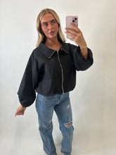 Load image into Gallery viewer, Black Sandra High-Neck Jacket
