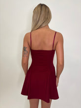Load image into Gallery viewer, Wine Mia Bow Dress
