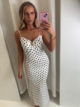 Load image into Gallery viewer, White Mallory Polka Dot Maxi Dress
