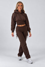 Load image into Gallery viewer, Chocolate Brown Norah Sculpted Lace-Up Tracksuit
