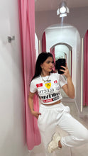 Load image into Gallery viewer, White Payton Racing Crop Tee
