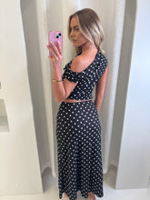 Load image into Gallery viewer, Black Naomi Polka Dot Co-ord
