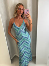 Load image into Gallery viewer, Blue Reagan Multi Print Maxi Dress
