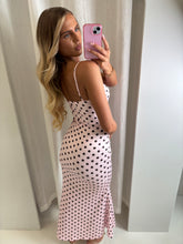 Load image into Gallery viewer, Pink Stella Polka Dot Maxi Dress
