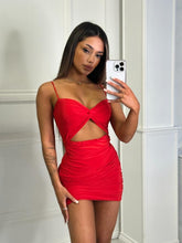 Load image into Gallery viewer, Red Eden Twist Dress
