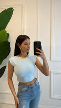 Load image into Gallery viewer, Blue Nala Backless Crop Top
