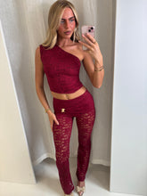 Load image into Gallery viewer, Red Caitlin Lace Co-Ord

