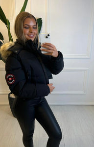 Black Aster Canada Puffer Jacket