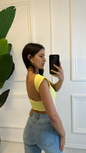Load image into Gallery viewer, Yellow Nala Backless Crop Top

