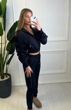 Load image into Gallery viewer, Black Dalila Ruched Cargo Tracksuit
