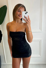 Load image into Gallery viewer, Black Emira Strapless Mini Dress
