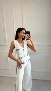 White Skyla Button Co ord
