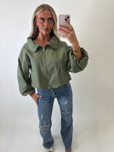 Load image into Gallery viewer, Khaki Sandra High-Neck Jacket
