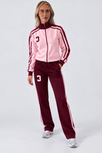 Load image into Gallery viewer, Pink &amp; Burgundy Zoe Varsity Tracksuit

