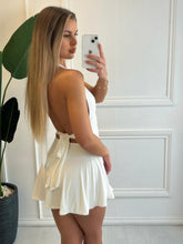 Load image into Gallery viewer, White Itziar Halterneck Mini Dress
