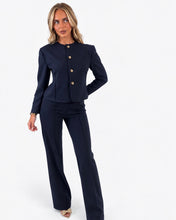 Load image into Gallery viewer, Navy Dani Button Front Tailored Co-ord Set
