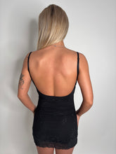 Load image into Gallery viewer, Black Tilly Rhinestone Midi Dress
