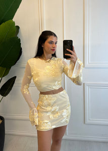 Yellow Faye Floral Print Co ord