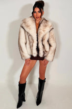 Load image into Gallery viewer, Cream Dolly Faux Fur Coat
