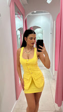 Load image into Gallery viewer, Yellow Ashlynn Gold button co ord
