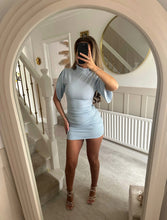 Load image into Gallery viewer, Blue Aria Puff Sleeve Dress
