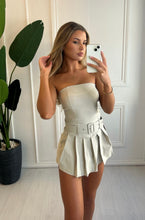 Load image into Gallery viewer, Stone Quinn Pleated Cargo Skort Playsuit
