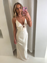 Load image into Gallery viewer, Cream Raven Silk Dress
