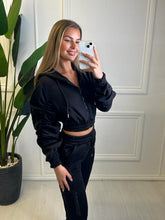 Load image into Gallery viewer, Black Dalila Ruched Cargo Tracksuit
