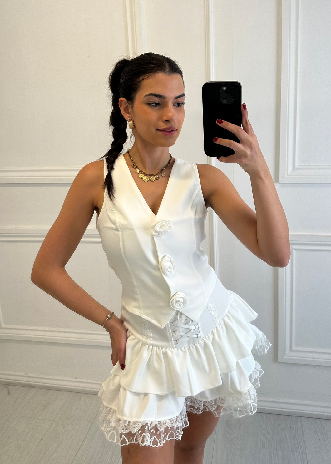 White Jolie Floral Co ord