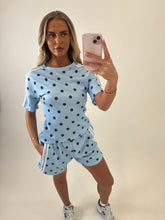 Load image into Gallery viewer, Blue Carly Polka Dot Co-ord

