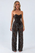 Load image into Gallery viewer, Chocolate Tasha Sequin Wide-Leg Trousers
