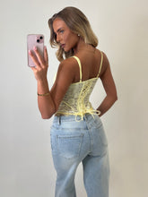 Load image into Gallery viewer, Yellow Becky Corset Top
