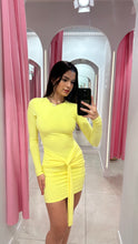 Load image into Gallery viewer, Yellow Zoe Wrap Over Dress
