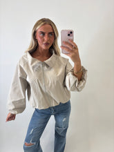 Load image into Gallery viewer, Cream Sandra High-Neck Jacket
