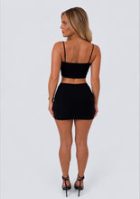 Load image into Gallery viewer, Black Simone Mini Skirt Co-ord
