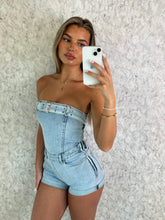 Load image into Gallery viewer, Blue Celia Denim Playsuit
