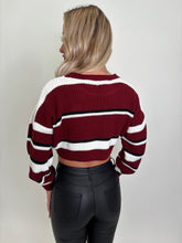 Load image into Gallery viewer, Wine Jane Cropped Jumper
