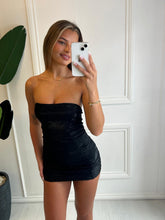 Load image into Gallery viewer, Black Emira Strapless Mini Dress
