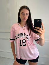 Load image into Gallery viewer, Baby Pink Ann Oversized Jersey T-shirt
