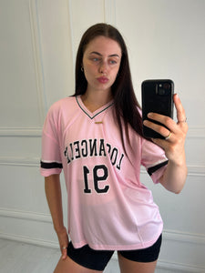 Baby Pink Ann Oversized Jersey T-shirt