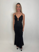 Load image into Gallery viewer, Black Sienna Rhinestone Maxi Dress
