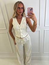 Load image into Gallery viewer, Cream Stripe Linen Sheridan Co-Ord
