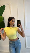 Load image into Gallery viewer, Yellow Nala Backless Crop Top
