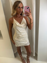 Load image into Gallery viewer, Cream Ami Sequin Dress
