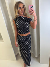 Load image into Gallery viewer, Black Naomi Polka Dot Co-ord
