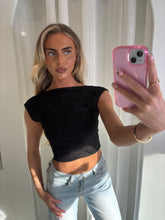 Load image into Gallery viewer, Black Vikki Backless Lace Top
