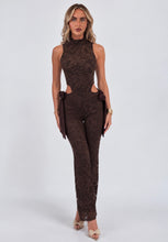 Load image into Gallery viewer, Brown Lia Cut-Out Bow Detail Jumpsuit
