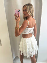 Load image into Gallery viewer, White Nola Lace Mini Dress
