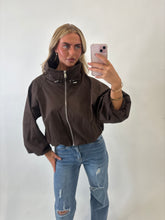 Load image into Gallery viewer, Brown Sandra High-Neck Jacket
